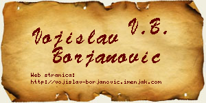 Vojislav Borjanović vizit kartica